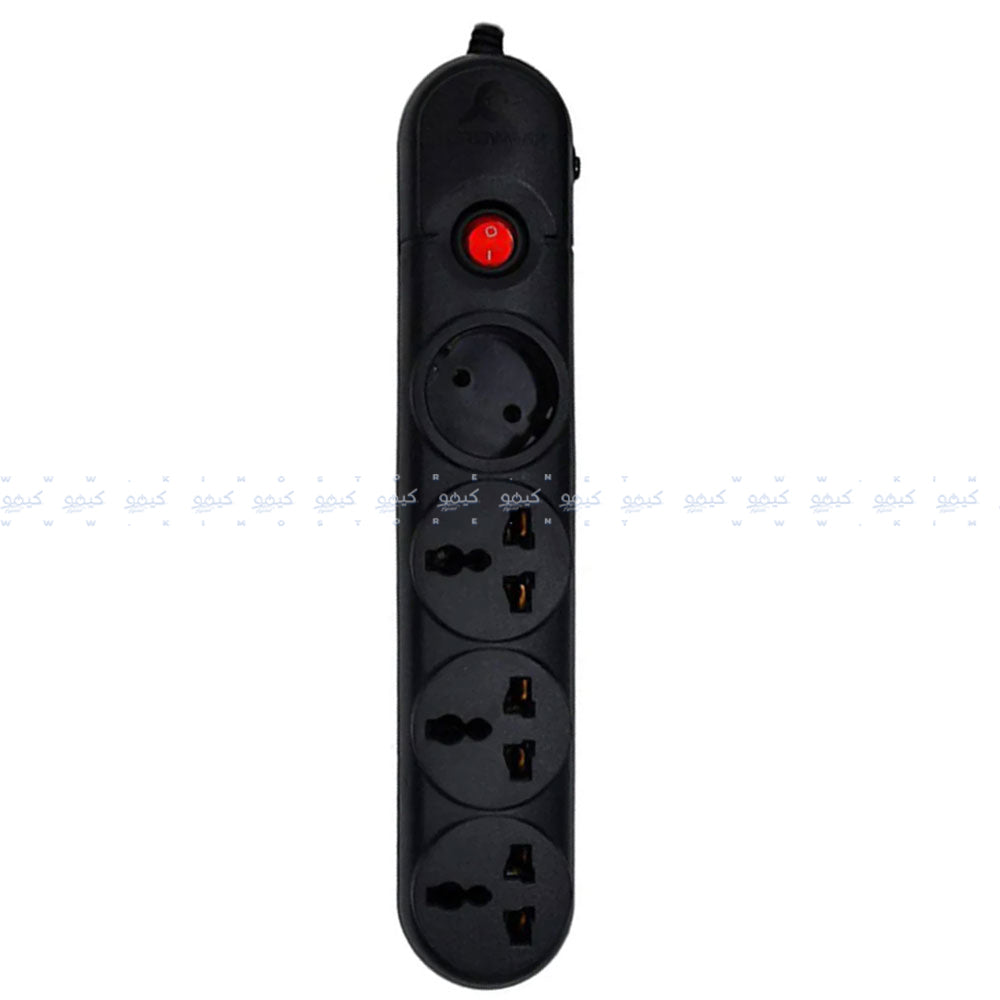 SystemMax SMPG-4P 4Port Power Strip 2500W 2m - Black