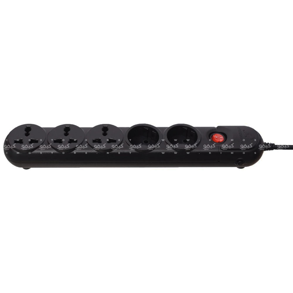 SystemMax SMPG-5P 5Port Power Strip 2500W 2m - Black
