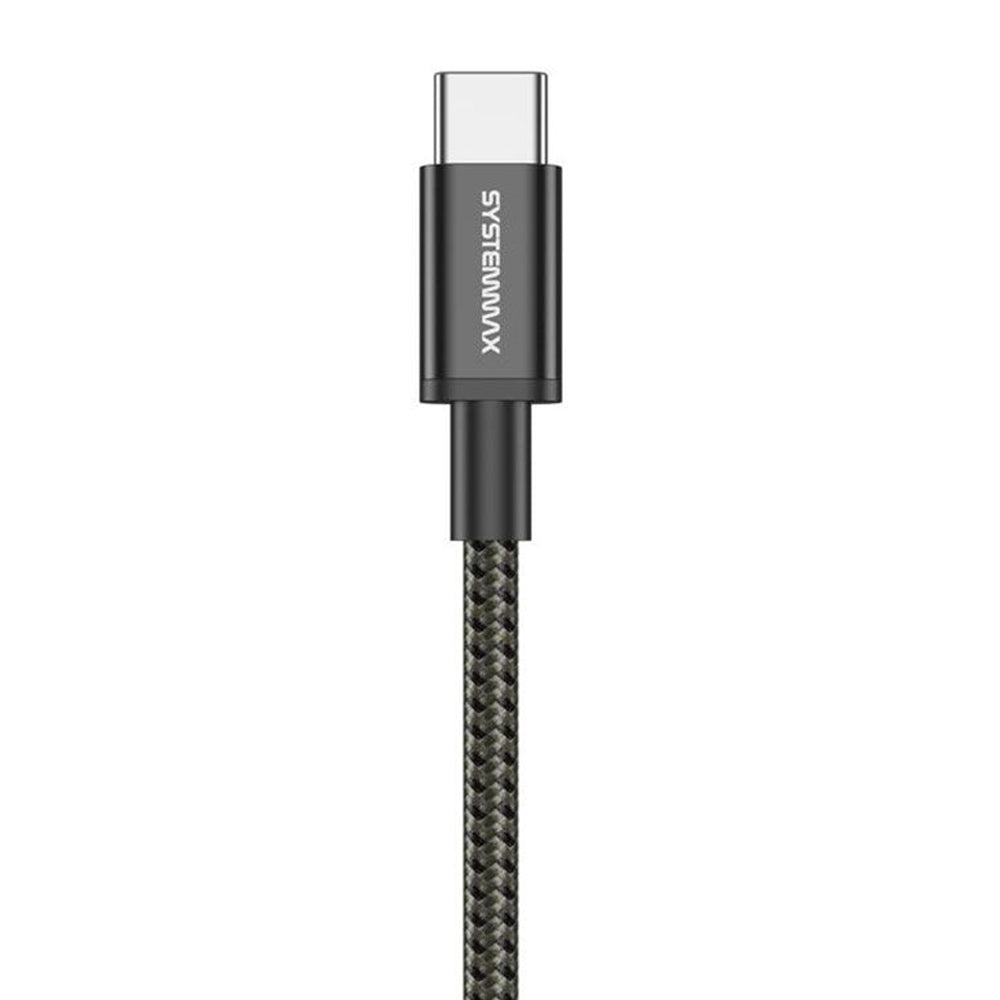 Systemmax N30 USB To Type-C Cable 60W Fast Charging 1m - Black