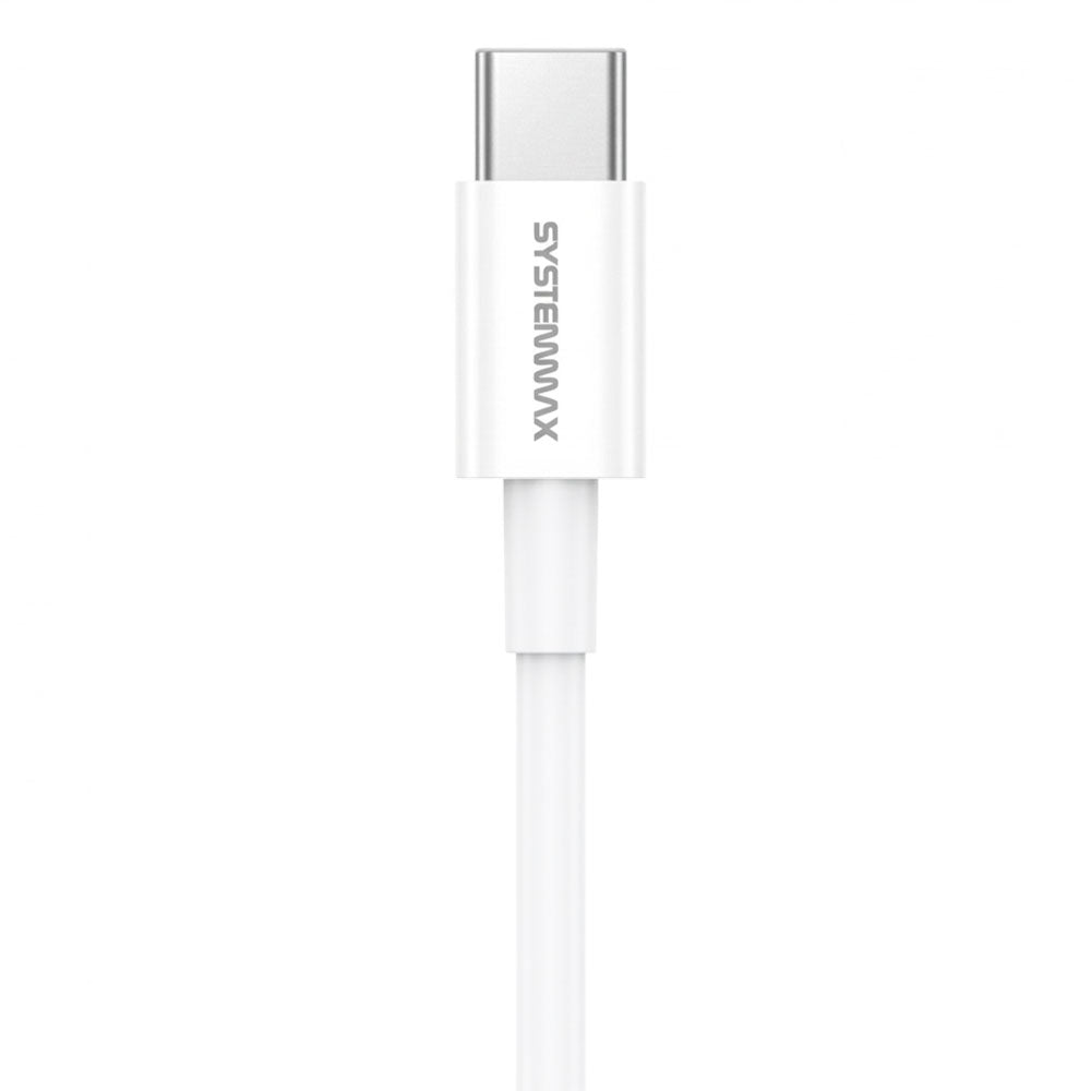 Systemmax P28 Type-C To Type-C Cable 60W Fast Charging 1m - White