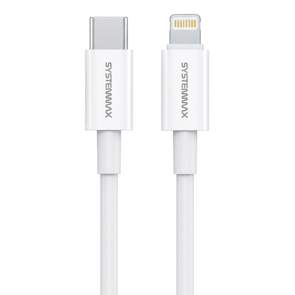 Systemmax P29 Type-C To Lightning Cable 30W Fast Charging 1m - White