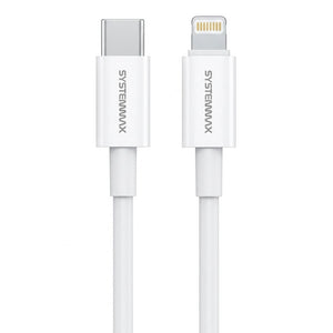 Systemmax P29 Type-C To Lightning Cable 30W Fast Charging 1m - White