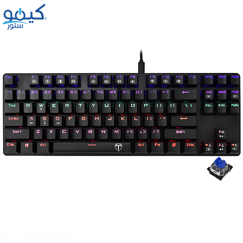 T-Dagger Bora T-TGK313-2 Blue Switch Wired Rainbow Gaming Keyboard English & Arabic