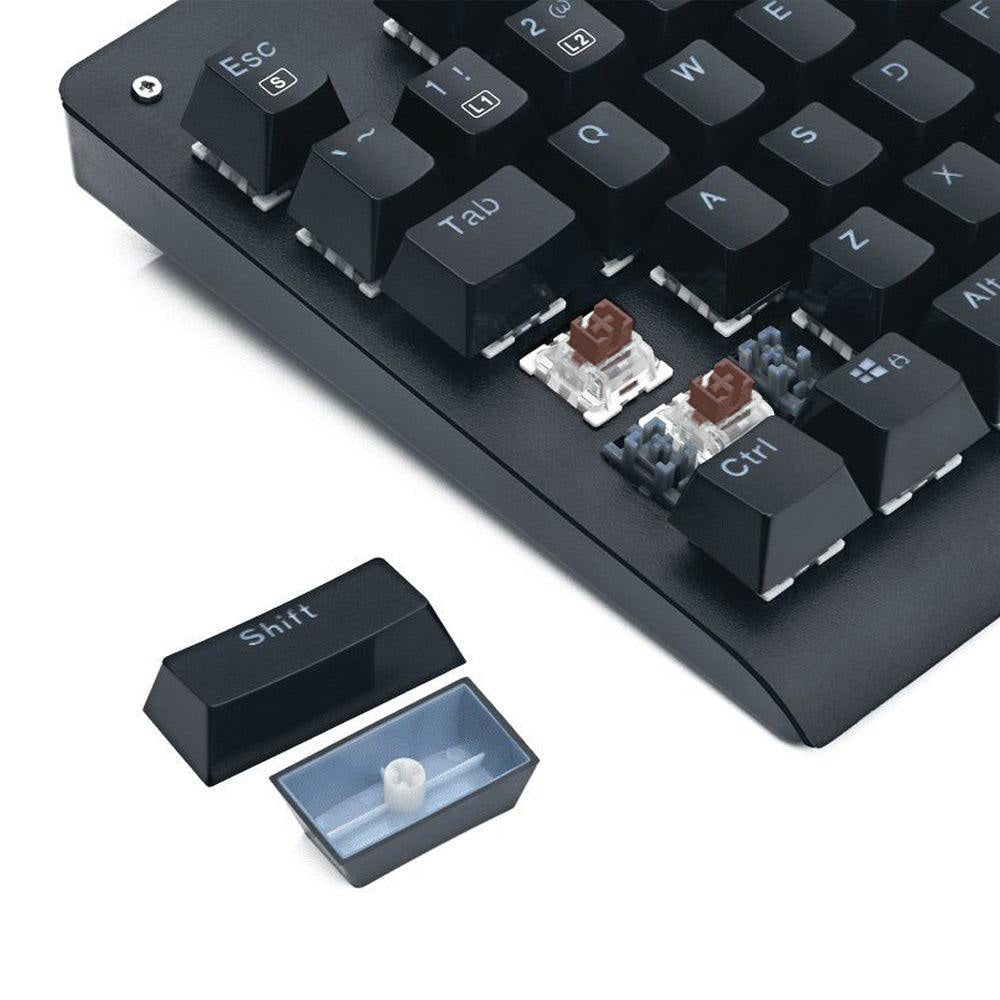 T-Dagger Bora T-TGK313-2 Brown Switch Wired Rainbow Gaming Keyboard English & Arabic