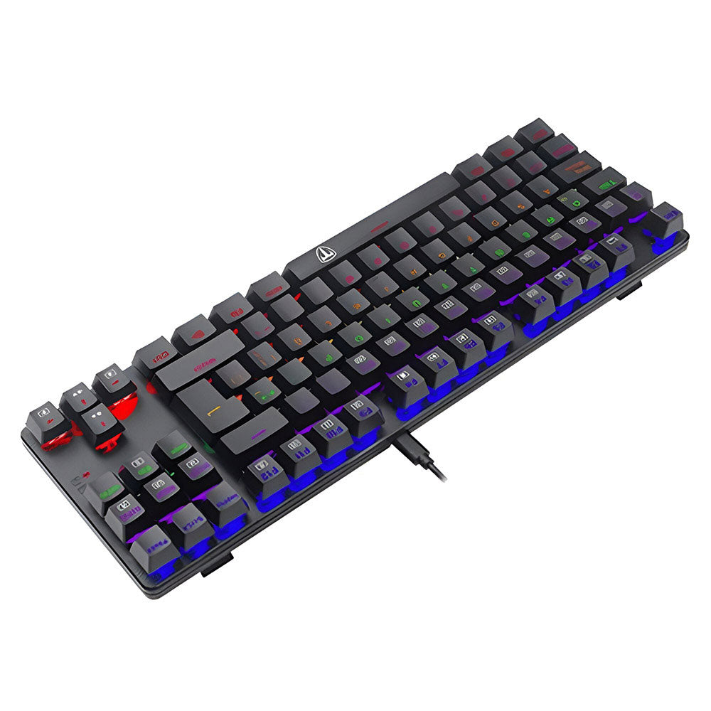 T-Dagger Bora T-TGK313-2 Cyan Axis Wired Rainbow Gaming Keyboard English & Arabic