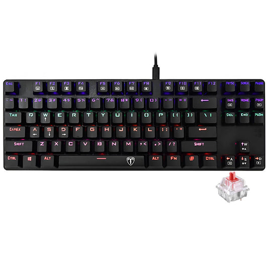 T-Dagger Bora T-TGK313-2 Red Switch Wired Rainbow Gaming Keyboard English & Arabic