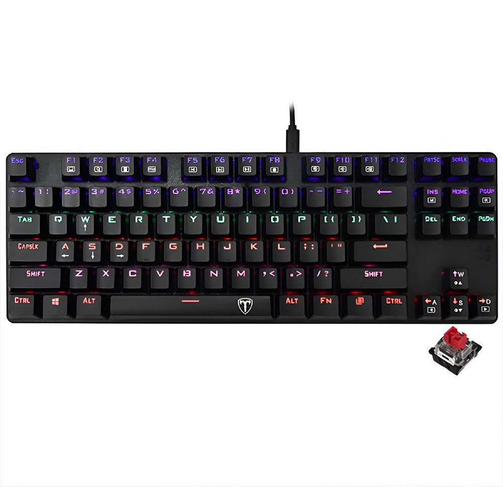 T-Dagger Bora T-TGK313-2 Red Switch Wired Rainbow Gaming Keyboard English & Arabic