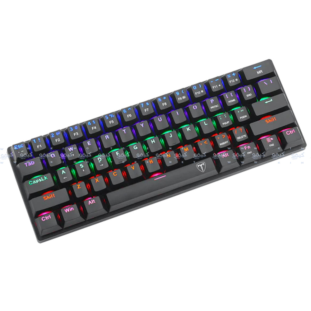 T-Dagger TGK321 Brown Switch Wired Rainbow Gaming Keyboard English & Arabic