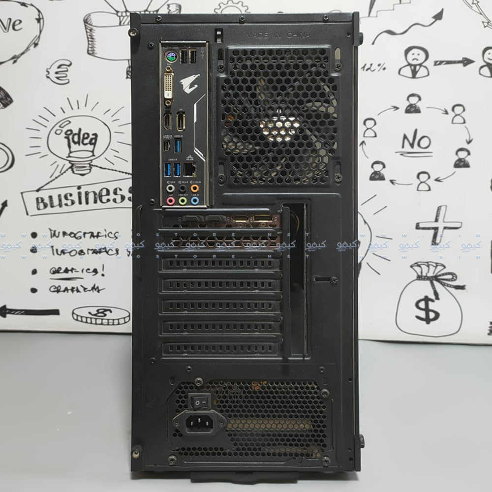 Thermaltake Mid Tower Case (Intel Core i5-9400F - 16GB DDR4 - ADATA SSD 120GB - Gigabyte GeForce GTX 1660 6GB - M.B Gigabyte B365M - Thermaltake Power Supply 500W) Ready PC (Used)