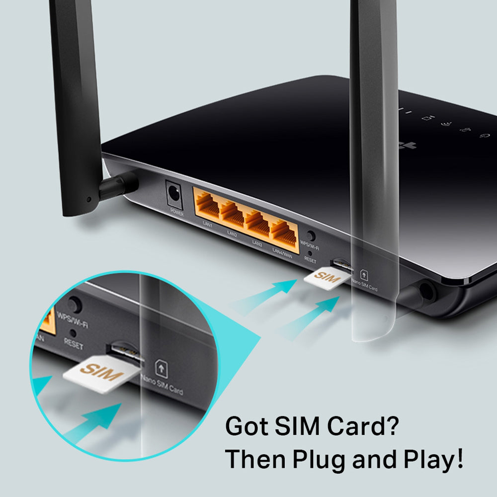 TP-Link Archer MR402 AC1200 Router 4G LTE 4 Ports 2 Antenna + SIM Card 1200Mbps