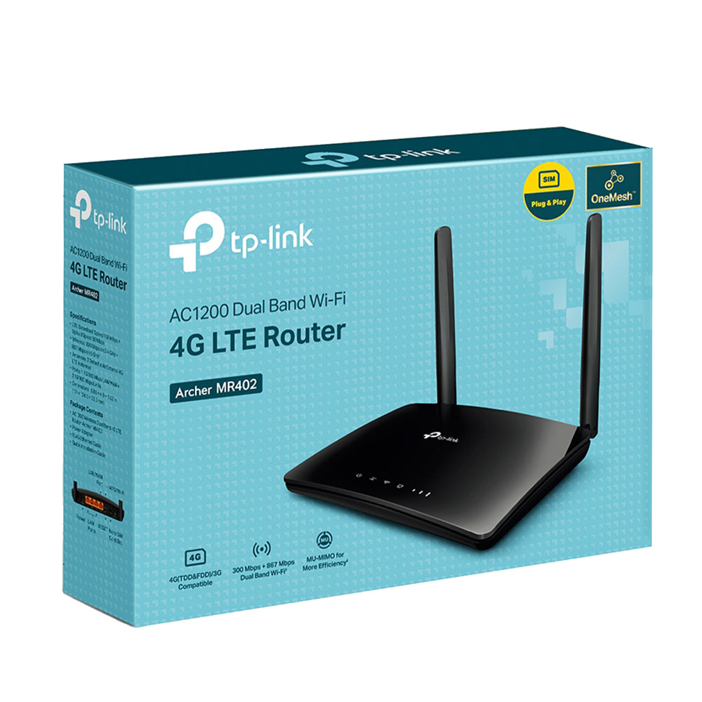 TP-Link Archer MR402 AC1200 Router 4G LTE 4 Ports 2 Antenna + SIM Card 1200Mbps