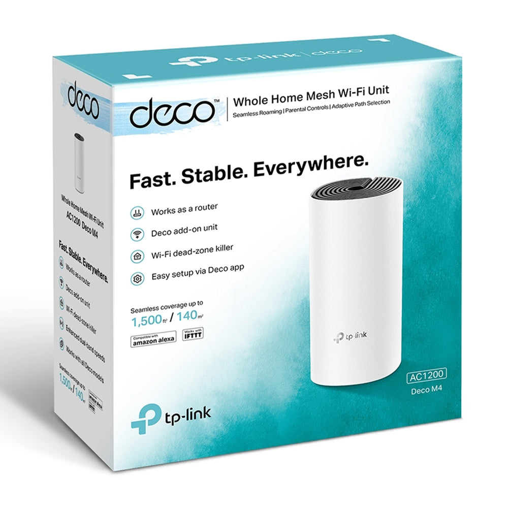 TP-Link Deco M4 AC1200 Whole Home Mesh Wi-Fi System 1200Mbps (1 Pack)