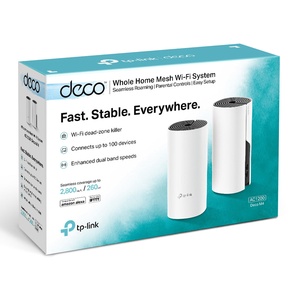 TP-Link Deco M4 AC1200 Whole Home Mesh Wi-Fi System 1200Mbps (2 Pack)