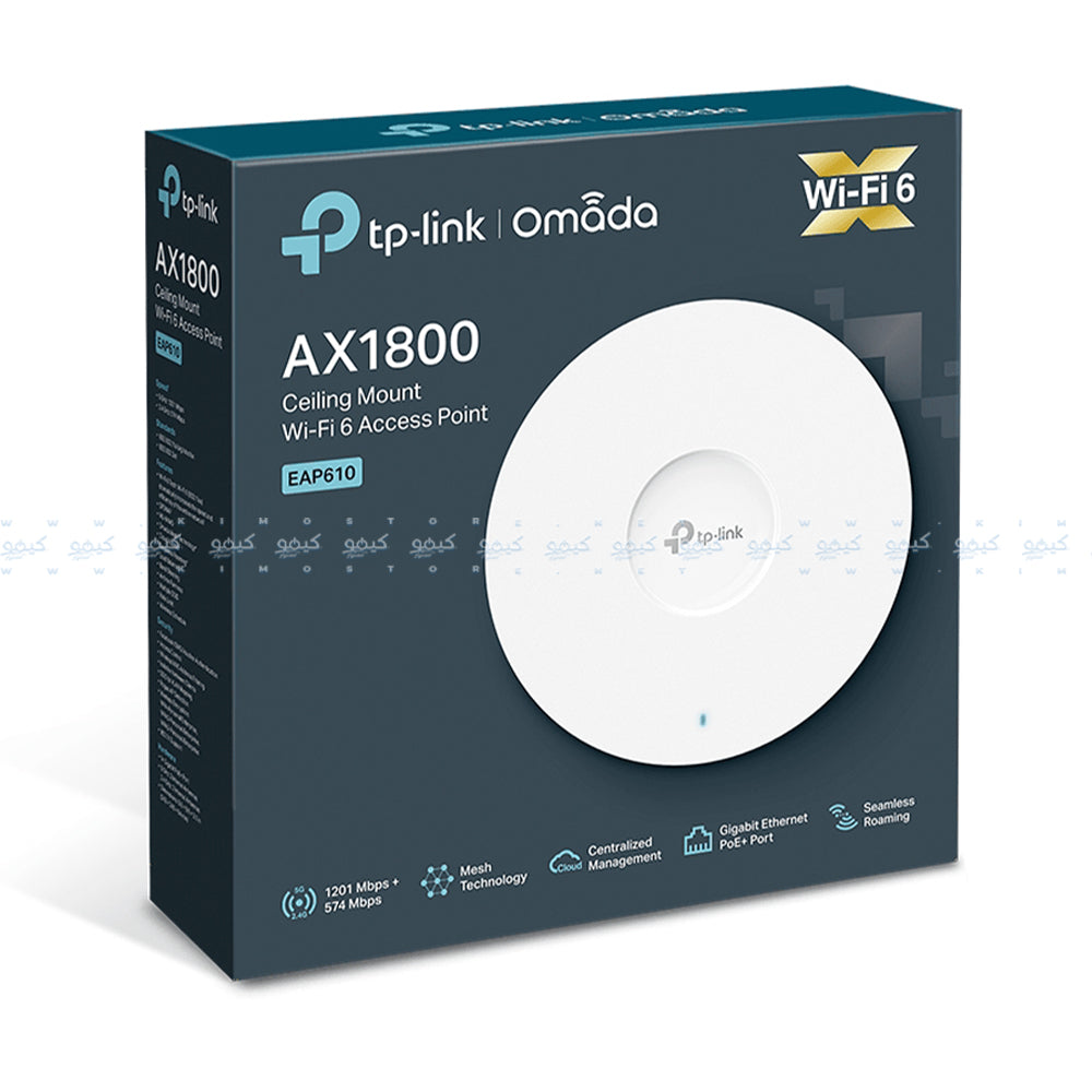 اكسس بوينت تي بي لينك سقف منفذ واحد 1800 ميجابايت/ثانية EAP610 AX1800