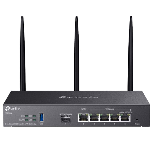 TP-Link Omada ER706W Gigabit VPN Router 5 Ports + 1 Port SFP 3 Antenna 3000Mbps