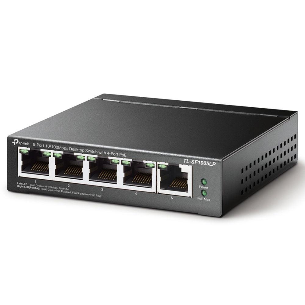 تي بي لينك سويتش 5 منفذ 100/10ميجابت/ثانية 41 وات TL-SF1005LP Unmanaged Desktop PoE