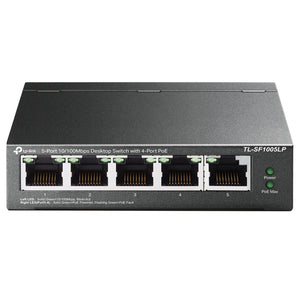 TP-Link TL-SF1005LP Unmanaged Desktop Switch 4 Ports PoE 10/100Mbps + 1 Port 10/100Mbps 41W