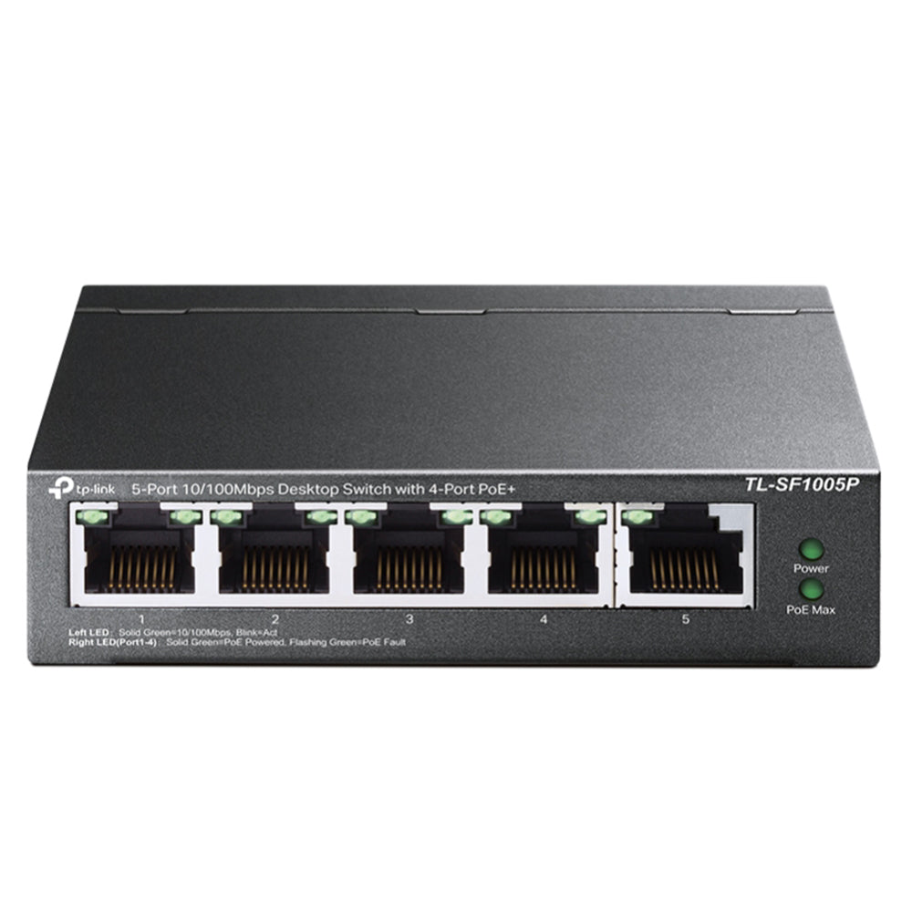 TP-Link TL-SF1005P Unmanaged Desktop Switch 4 Ports PoE 10/100Mbps + 1 Port 10/100Mbps