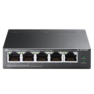 TP-Link TL-SF1005P Unmanaged Desktop Switch 4 Ports PoE 10/100Mbps + 1 Port 10/100Mbps