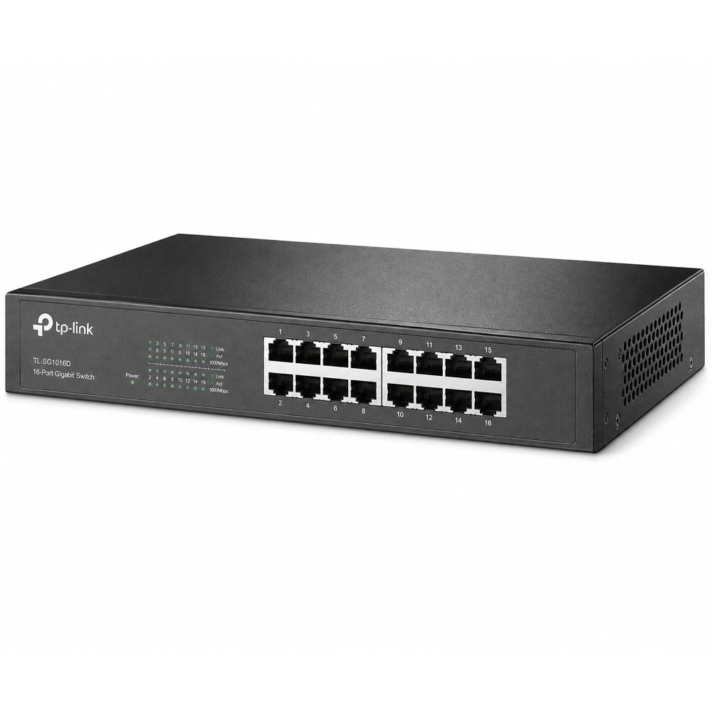 TP-Link TL-SG1016D Unmanaged Rackmount/Desktop Switch 16 Ports 10/100/1000Mbps