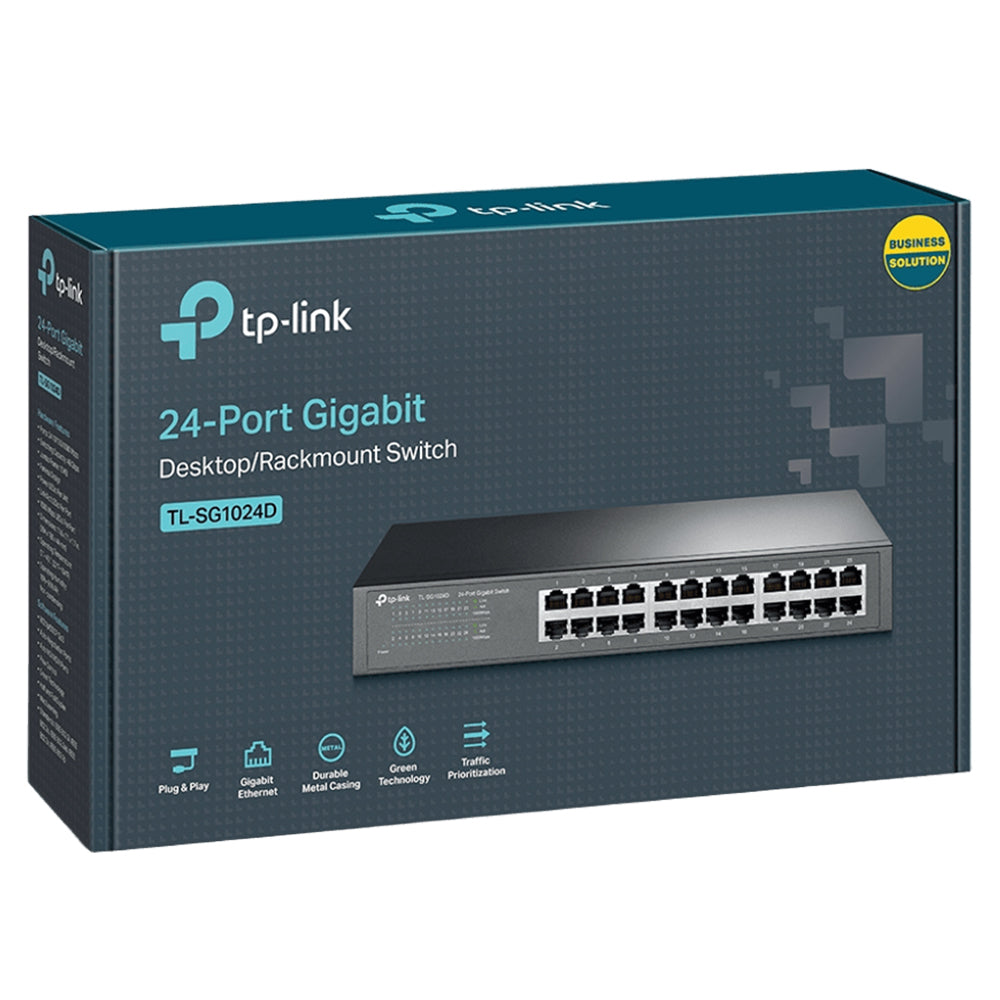 سويتش تي بي لينك 24 منفذ 1000/100/10 ميجابت في الثانية Unmanaged Rackmount 