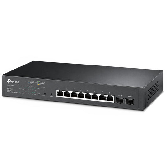 سويتش تي بي لينك سمارت 8 منافذ 10/100/1000 ميجابت في الثانية +PoE + منفذين (SFP) 10/100/1000 ميجابت في الثانية 150 وات TL-SG2210MP JetStream Smart Managed Rackmount