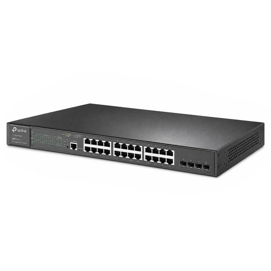 سويتش تي بي لينك 24 منفذ 1000/100/10 ميجابت في الثانية (PoE) + 4 منافذ (SFP) 1000/100/10 ميجابت في الثانية 384 وات TL-SG3428MP JetStream L2+ Managed Rackmount and Fiber