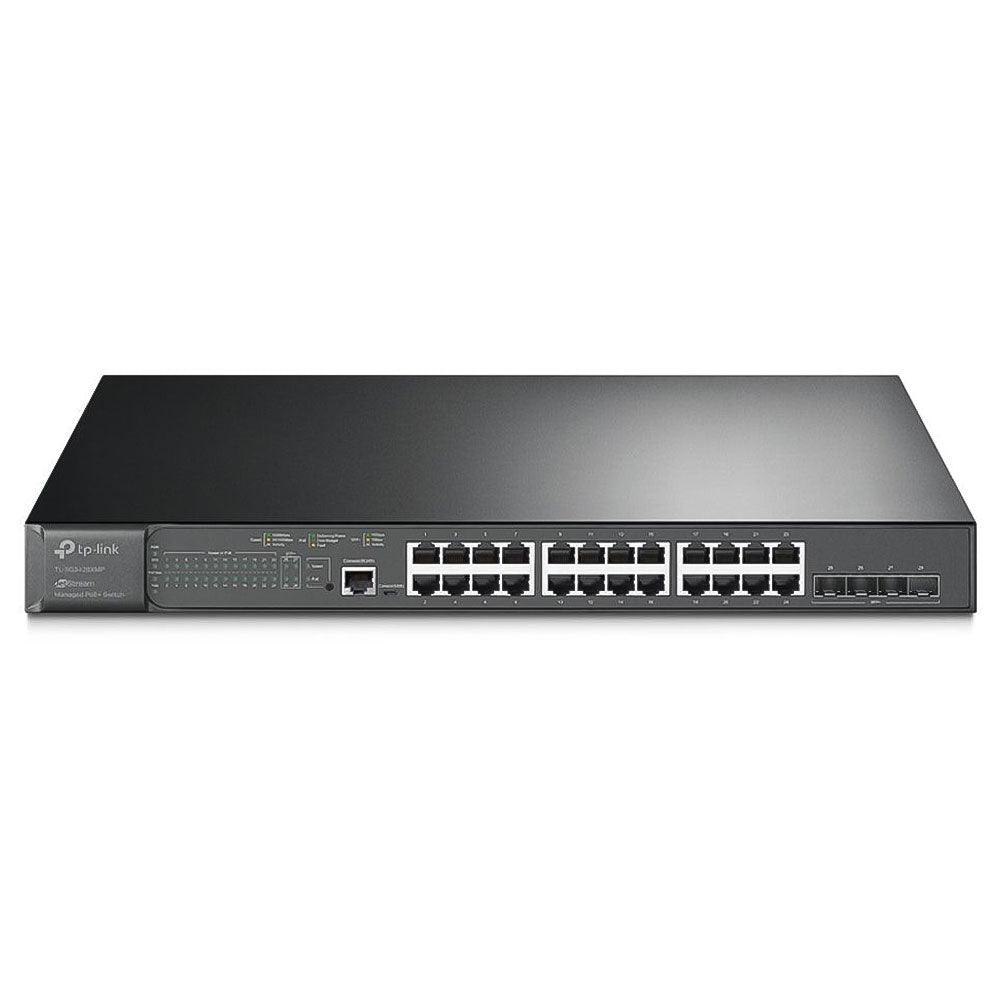 TP-Link TL-SG3428XMP JetStream L2+ Managed Rackmount Switch 24 Port PoE+ 10/100/1000Mbps + 4 Port Gigabit SFP+