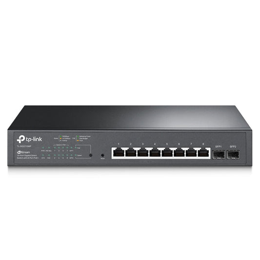 TP-Link TL-SG2210MP JetStream Smart Managed Rackmount PoE+ Switch 8 Port 10/100/1000Mbps + 2 Port Gigabit SFP 150W