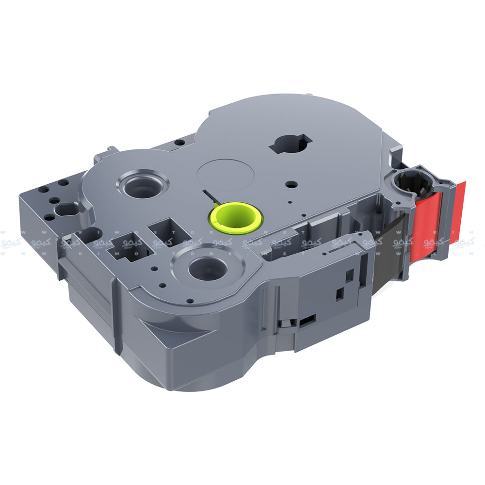 شريط ملصقات أسود في أحمر 18 ملم 8 م TZ2-441