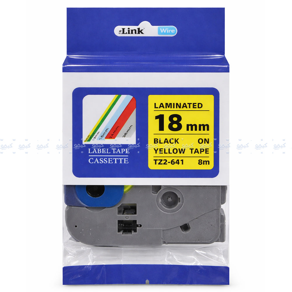 TZ2-641 Black on Yellow Label Tape 18mm 8m (Copy)