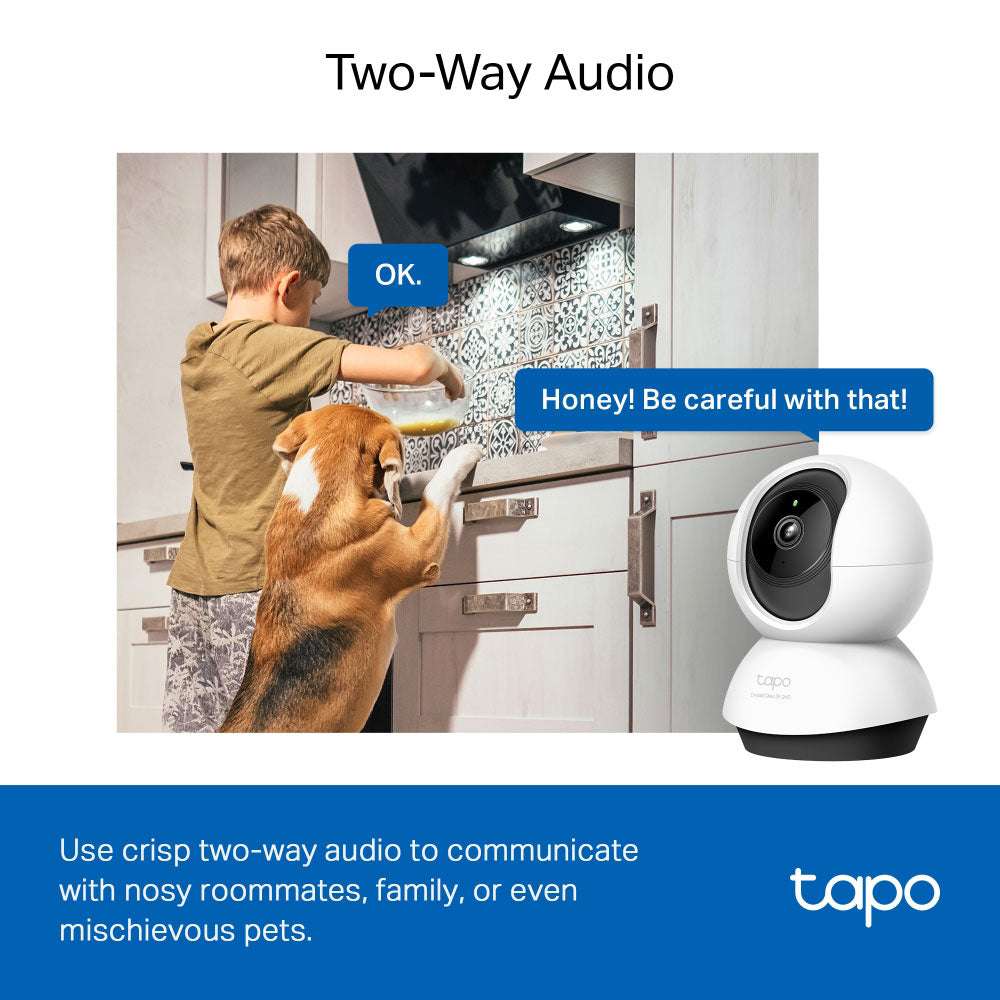 Tapo C220 Wi-Fi Pan & Tilt AI Indoor Security Camera 2K 4MP 4mm (Mic)