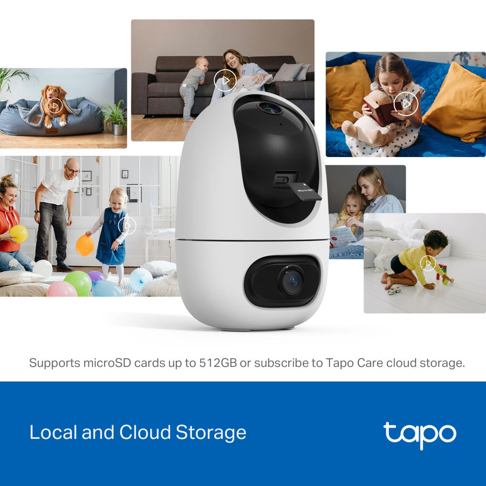 Tapo C245D Dual Lens Wi-Fi Pan & Tilt Outdoor Security Camera 2K 3MP+3MP 2.1-6mm (Mic)