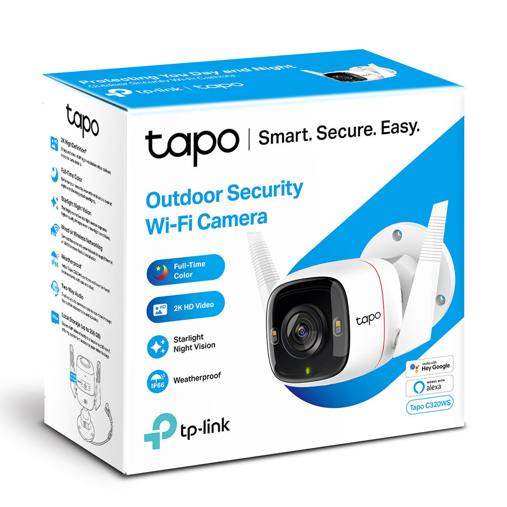 Tapo C320WS Wi-Fi Outdoor Security Camera 4MP 3.18mm (Mic) (Full Color)