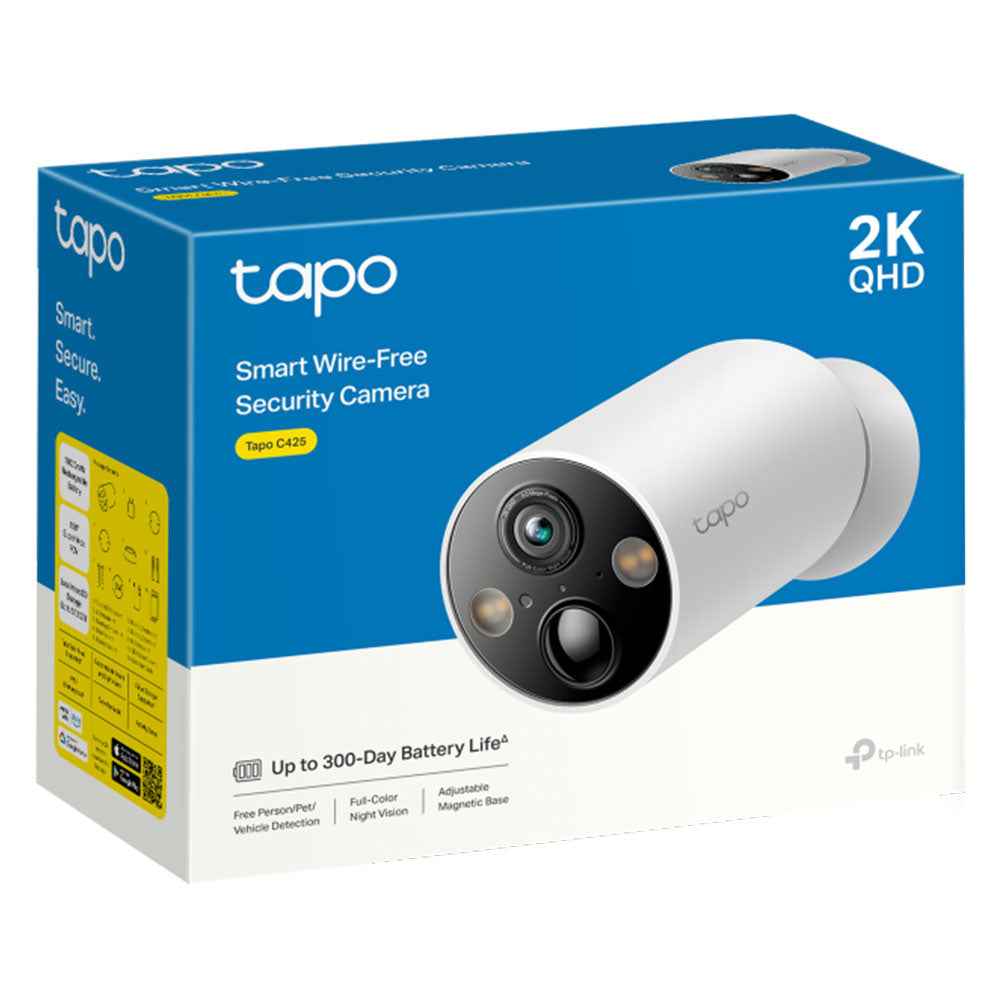 Tapo C425 Battery-Powered Wi-Fi Outdoor Security Camera 2K 4MP 2.1mm (Mic)