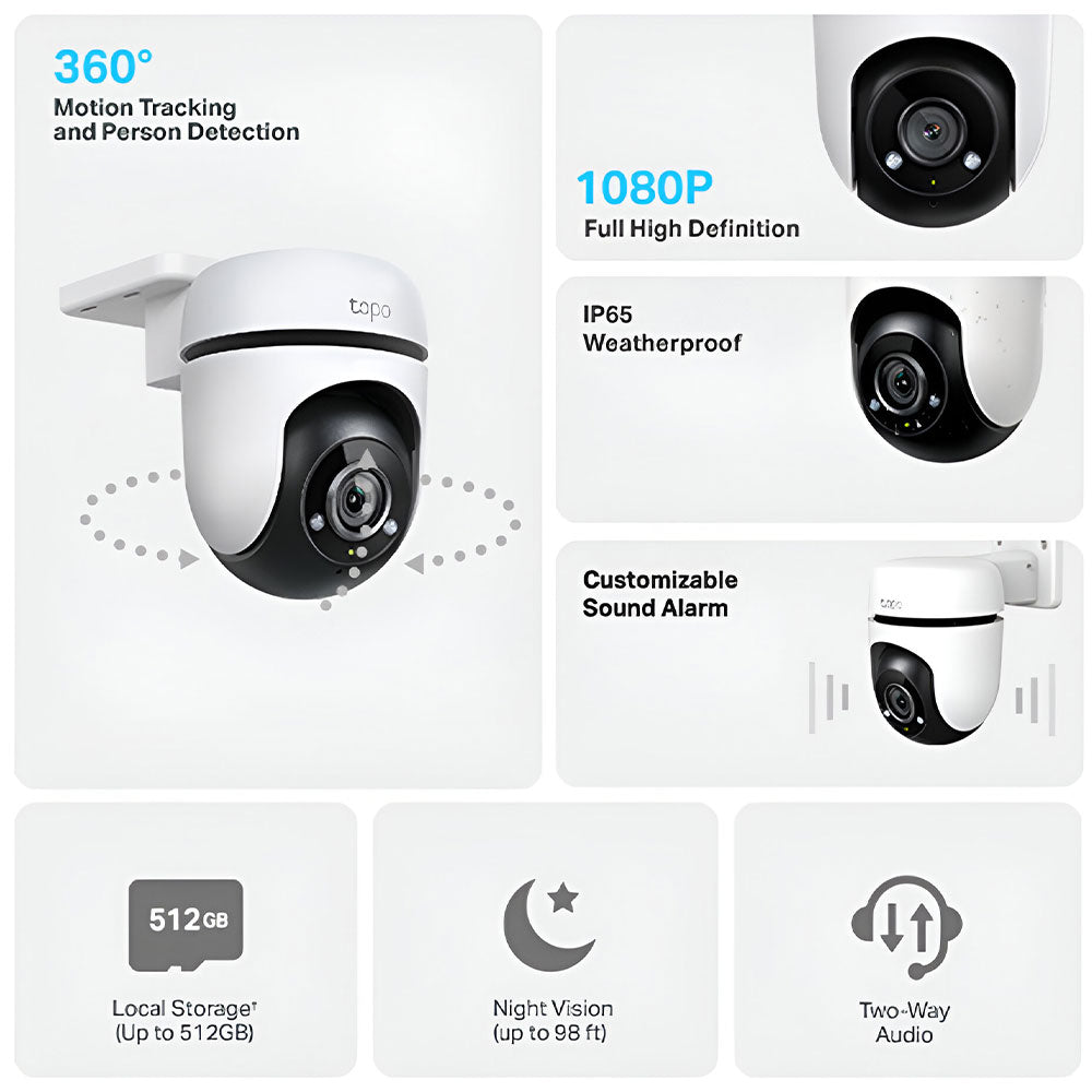 Tapo C500 Wi-Fi Pan & Tilt Outdoor Security Camera 2MP 3.9mm