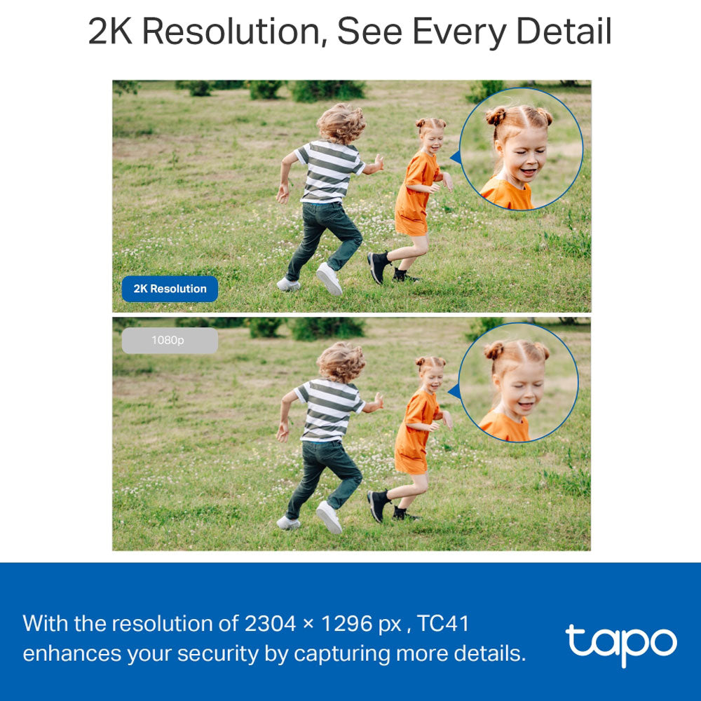 Tapo TC41 Wi-Fi Pan & Tilt Outdoor Security Camera 2K 3MP 