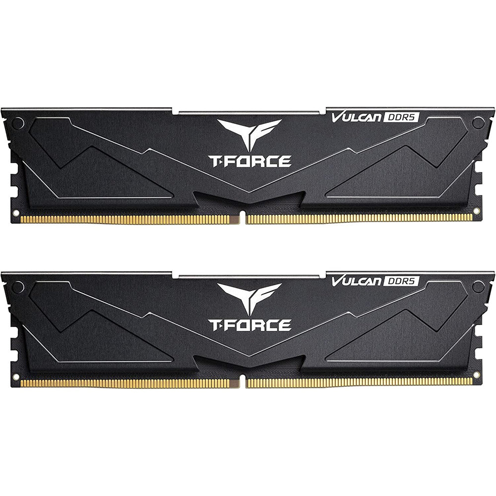 رام تيم جروب 32 جيجابايت (2×16 جيجابايت) 6400 ميجاهرتز T-FORCE VULCAN DDR5 - أسود