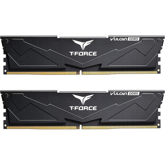 رام تيم جروب 32 جيجابايت (2×16 جيجابايت) 6400 ميجاهرتز T-FORCE VULCAN DDR5 - أسود