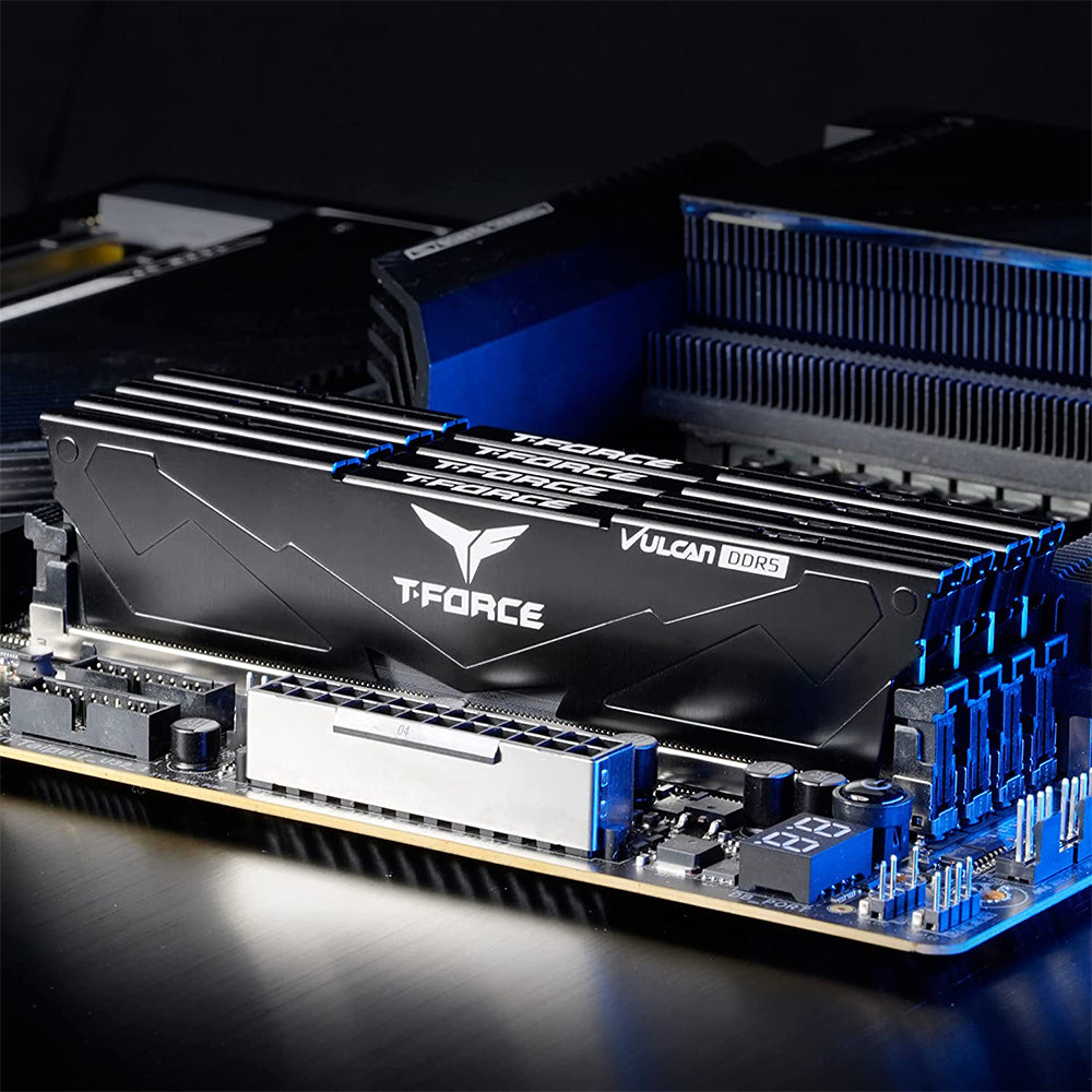 رام تيم جروب 32 جيجابايت (2×16 جيجابايت) 6400 ميجاهرتز T-FORCE VULCAN DDR5 - أسود