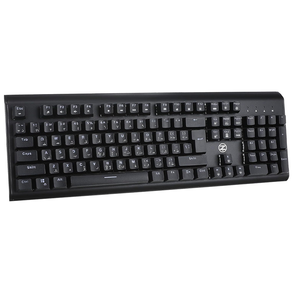 Techno Zone E-26 Blue Switch Wired RGB Gaming Keyboard English & Arabic