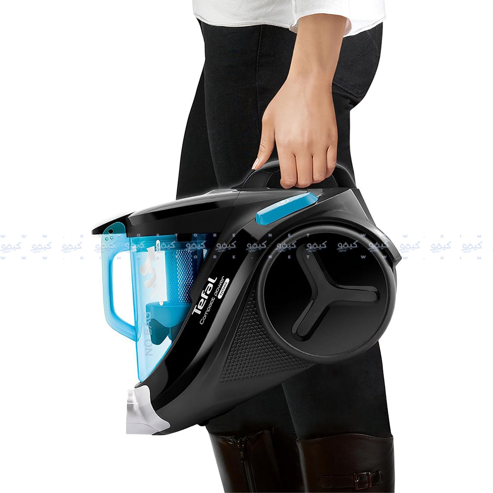 Tefal Bagless Vacuum Cleaner Compact Power Cyclonic TW3751EG 1.5L 750W 2000W - Black x Blue