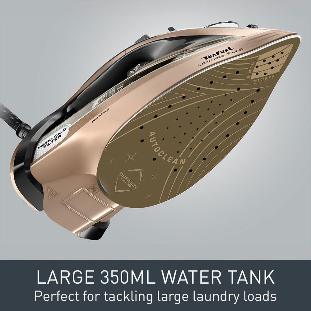 مكواة بخار تيفال 3200 وات Ultimate Pure FV9852E0 - أسود x ذهبي
