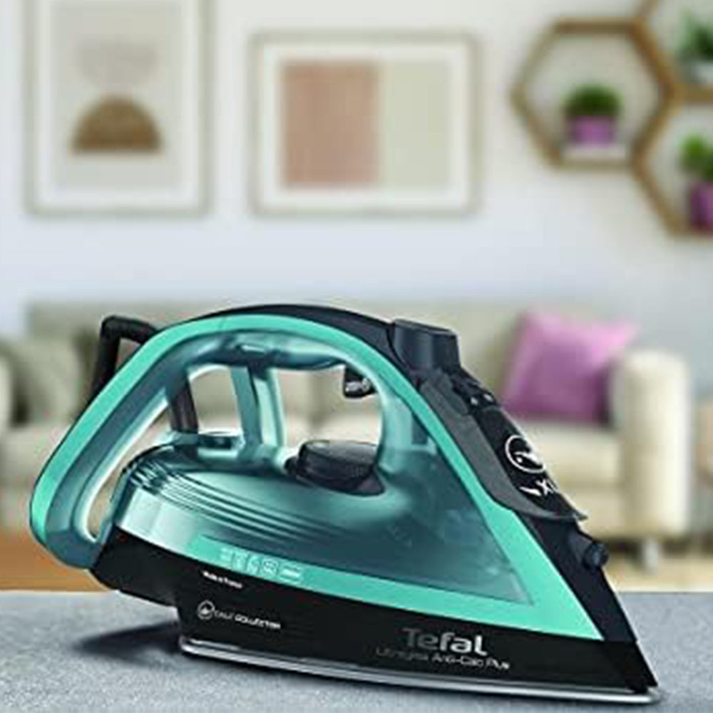 مكواة بخار تيفال 2800 وات Ultragliss Anti-Calc Plus FV6832E0 - أزرق × أسود