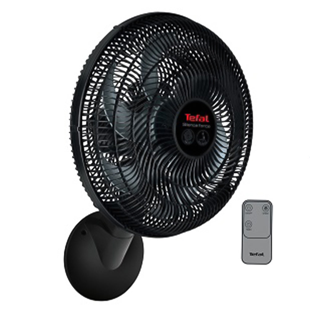 Tefal Wall Fan With Remote Silence Force VG4151EE 16 Inch - Black