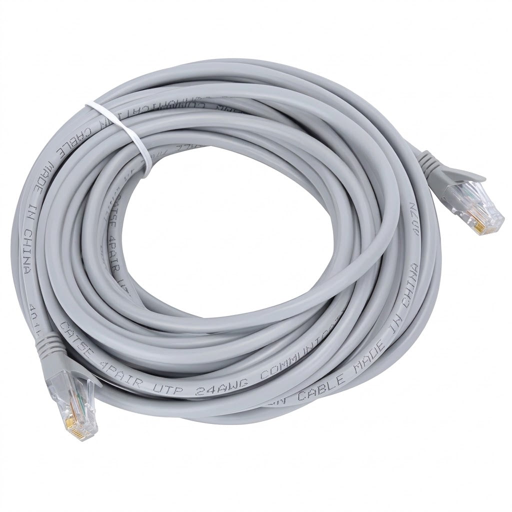 كابل نت وورك تيرابايت 10 متر Cat6 UTP -رمادي