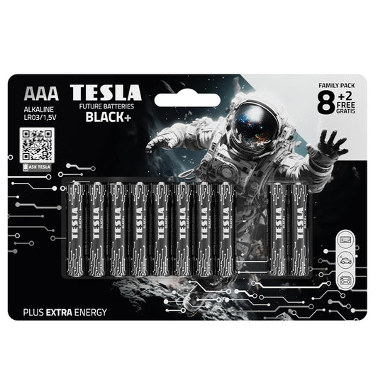 Tesla Black+ AAA (8+2) Pcs Alkaline Battery