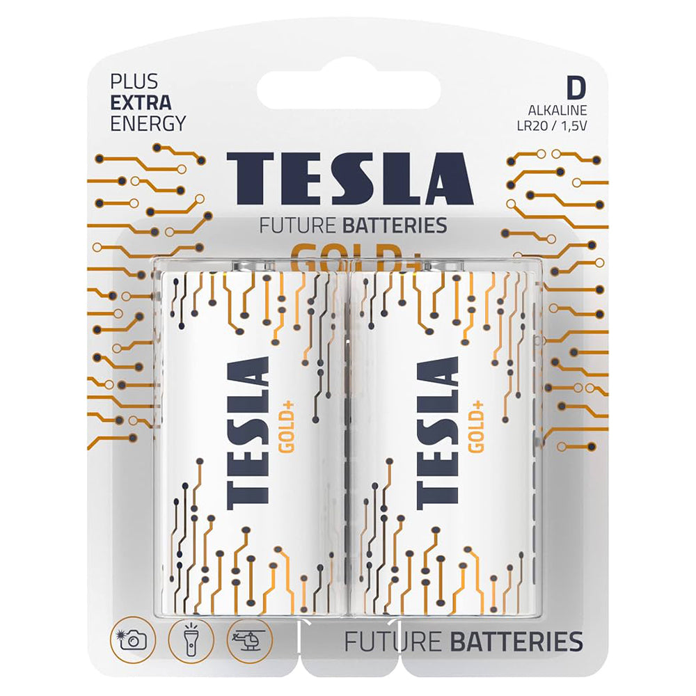 Tesla Gold+ D2 Alkaline Battery