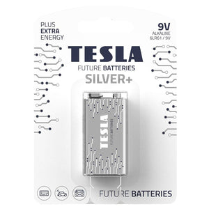 Tesla Silver+ 9V Alkaline Battery