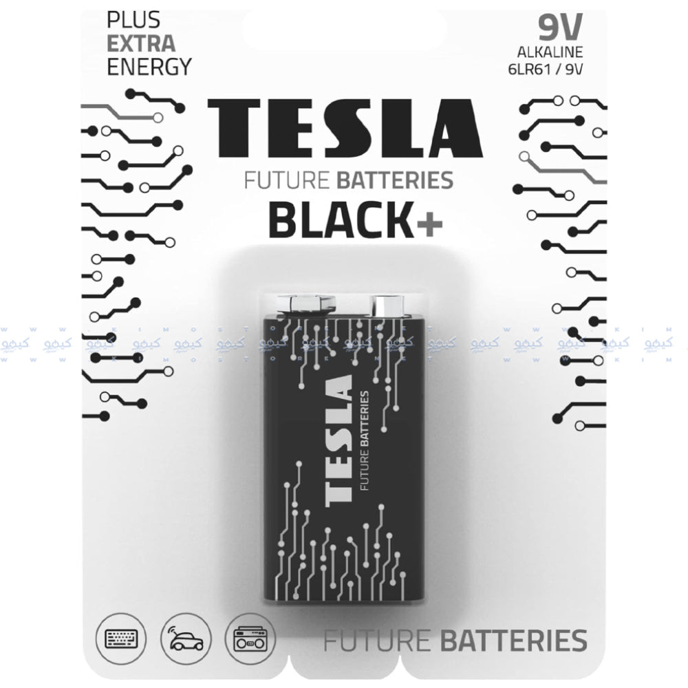 Tesla Black+ 9V Alkaline Battery